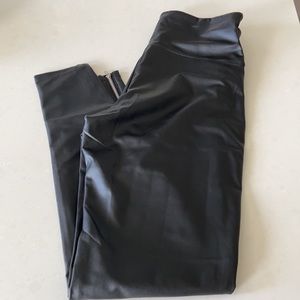 Yummie Black Pleather Leggings